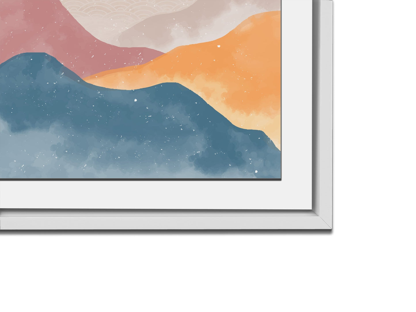 Wandkunst 4-Szenen-Landschaft auf Leinwand - Abstrakt minimalistische Kunst - Große Wanddekoration - RGB Lack