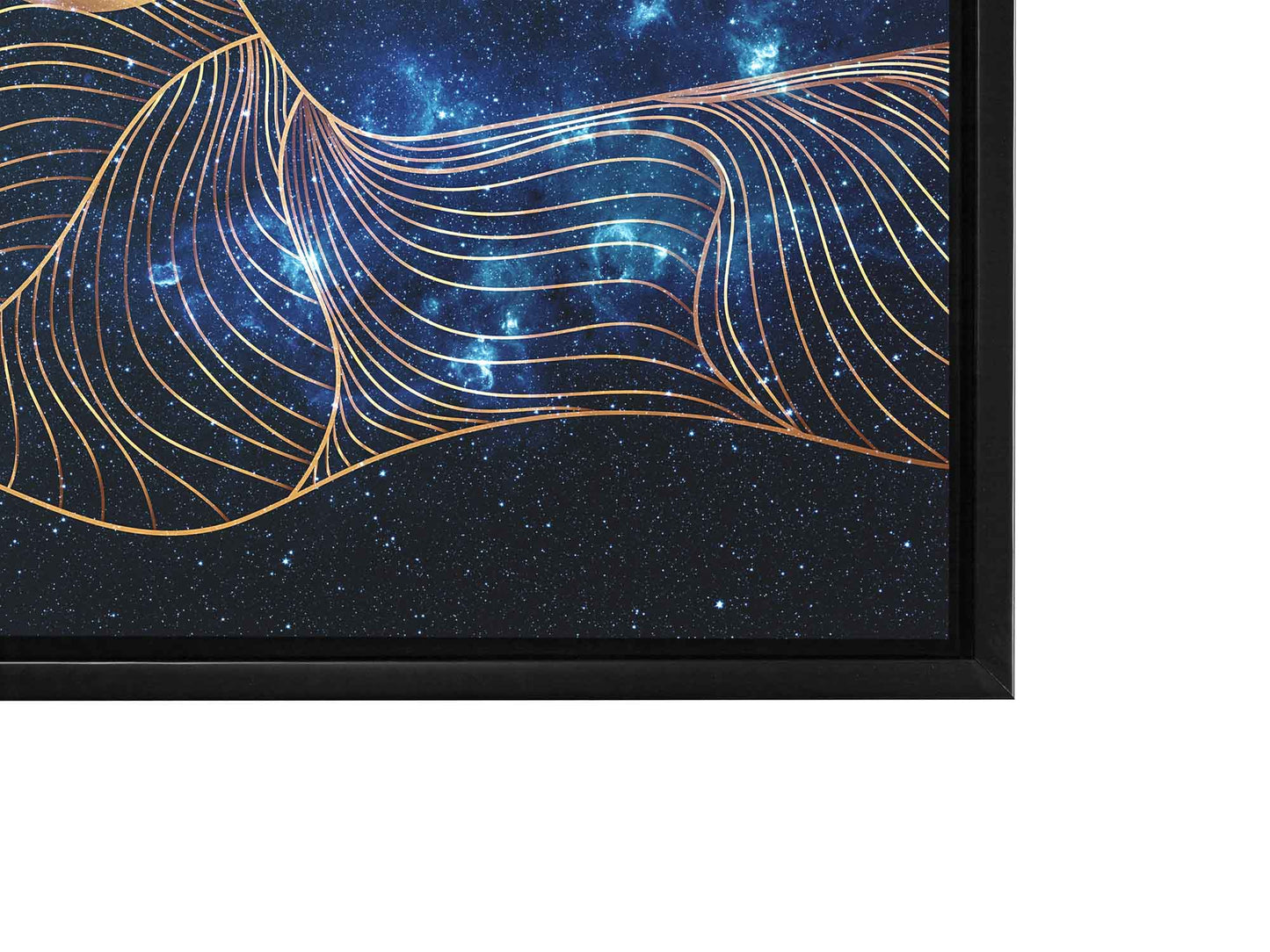 Leinwandbild – Abstrakte Erdkomposition – Goldlack – Wandkunst