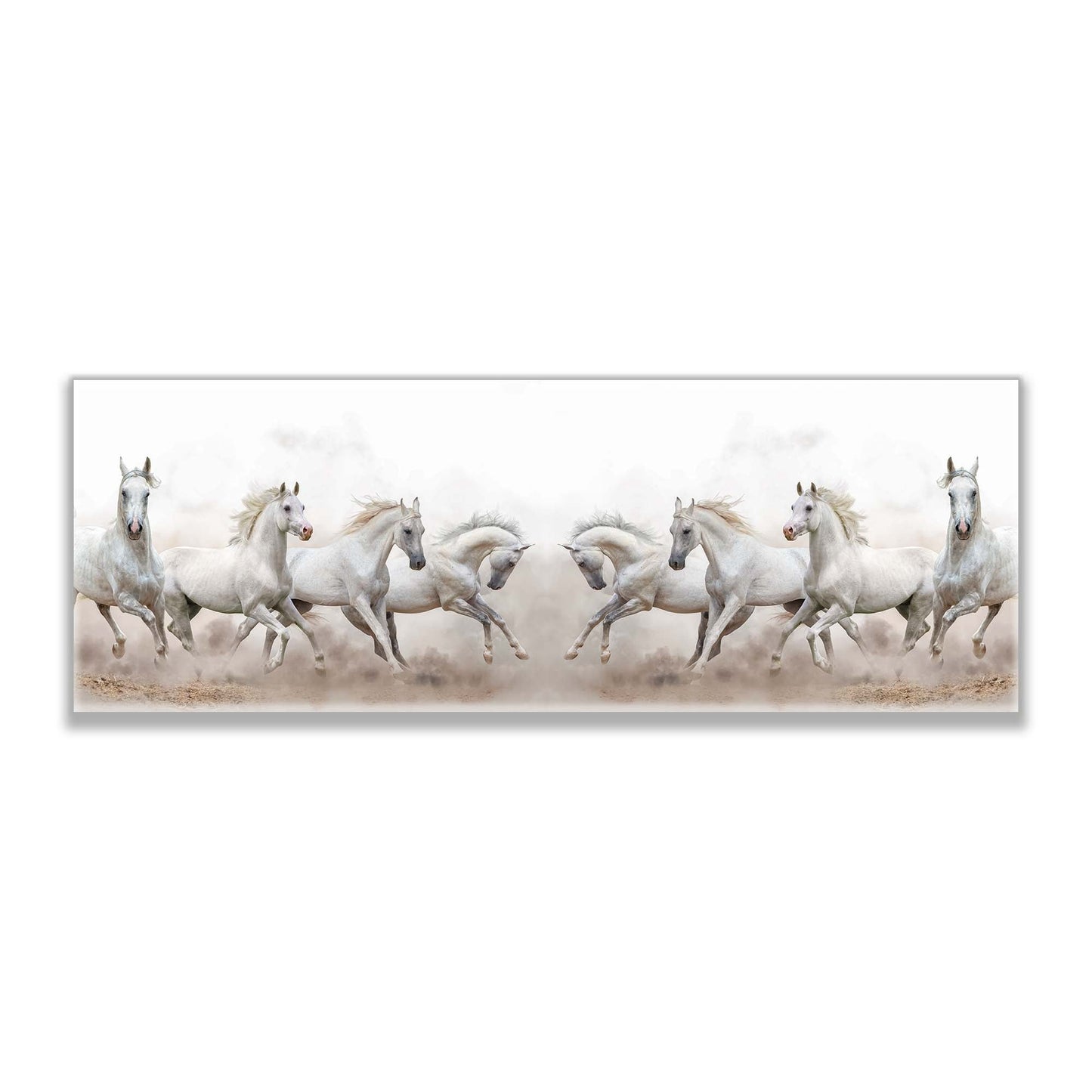 Wildlife Leinwand-Arabische Pferde Weißer Himmel-Wandbild