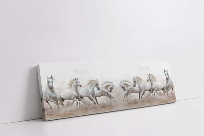 Wildlife Leinwand-Arabische Pferde Weißer Himmel-Wandbild