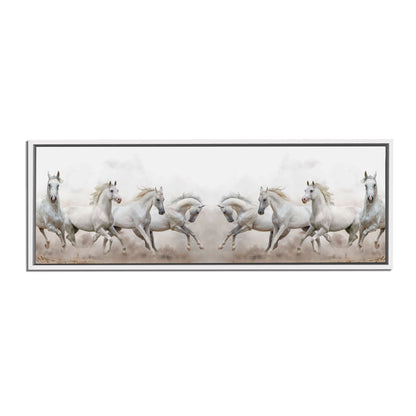 Wildlife Leinwand-Arabische Pferde Weißer Himmel-Wandbild