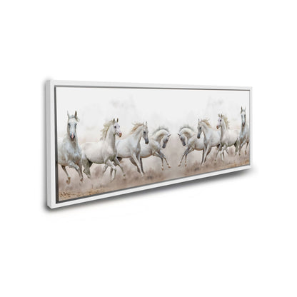 Wildlife Leinwand-Arabische Pferde Weißer Himmel-Wandbild
