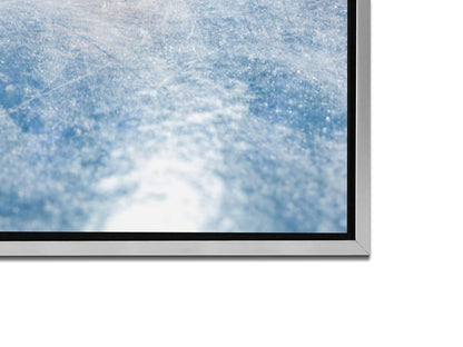 Wandkunst-Eishockey-Kunstdruck-Leinwanddruck-Silber-Finish