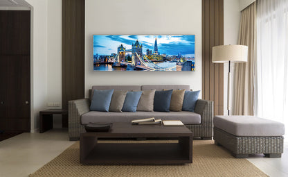 Wandbild-London Skyline auf Leinwand-Gedrucktes Kunstwerk