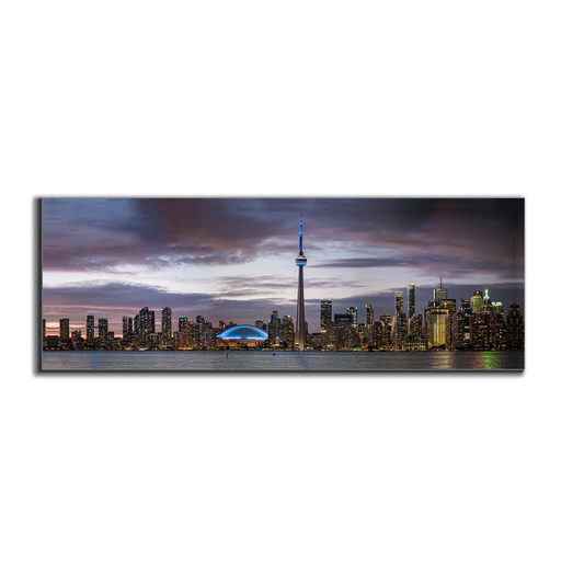 Wandbild Sonnenuntergang von Toronto, CN Tower, Rogers Centre