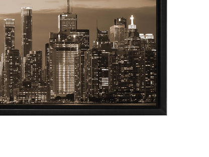 Wandkunst-Toronto in Sepia-Stadtsilhouetten