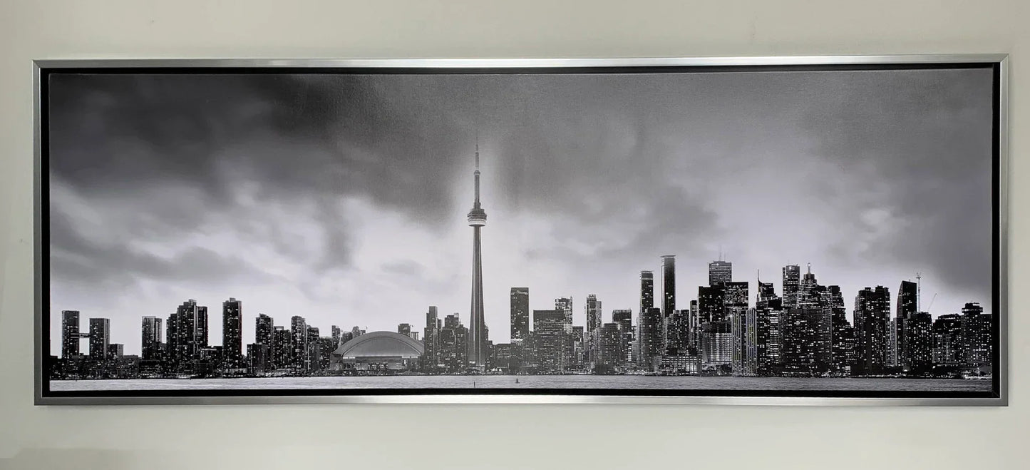 Toronto und CN Tower in Schwarz-Weiß – Stadtpanorama