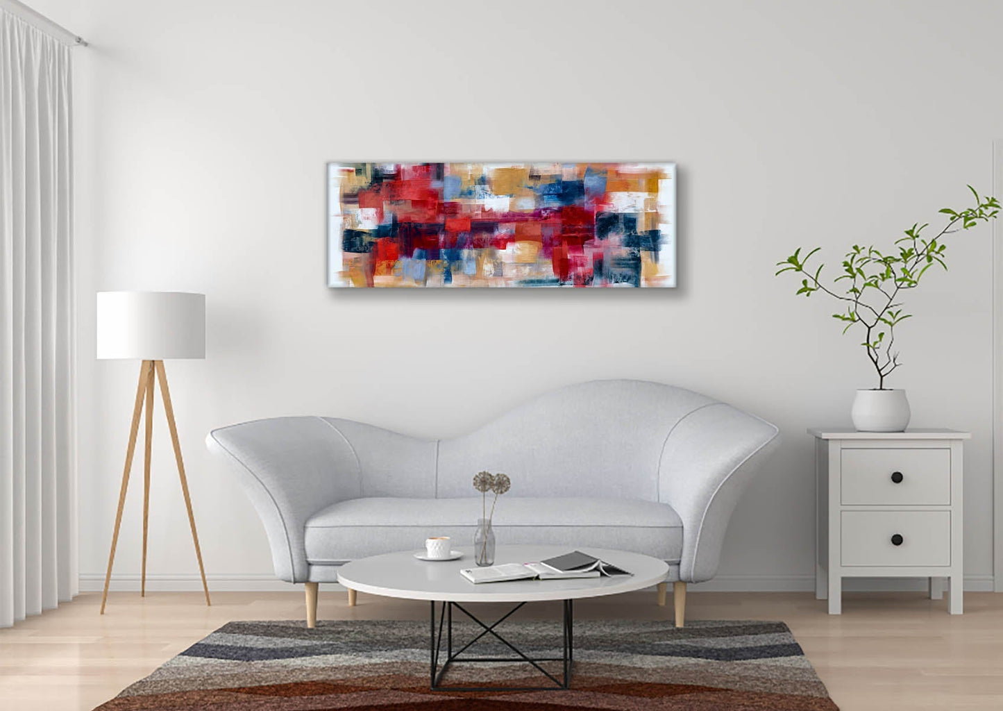 Wandbild Burgoyne Abstrakte Pinselführung – Großformatige Leinwand-Wandkunst – Fine Art – RGB-Lack