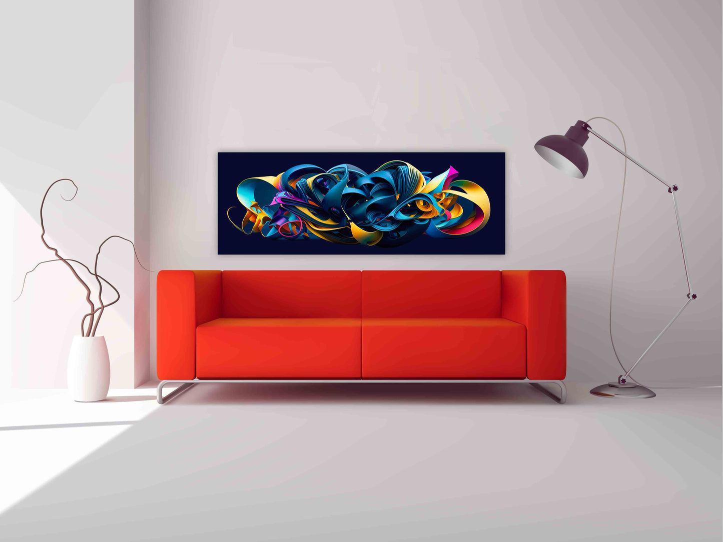 Große Leinwand-Wandkunst-Das Leben vibriert in einem Mix aus Farben-Abstrakte Kunst
