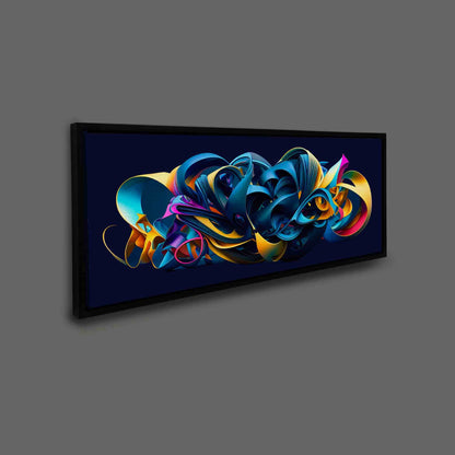 Große Leinwand-Wandkunst-Das Leben vibriert in einem Mix aus Farben-Abstrakte Kunst
