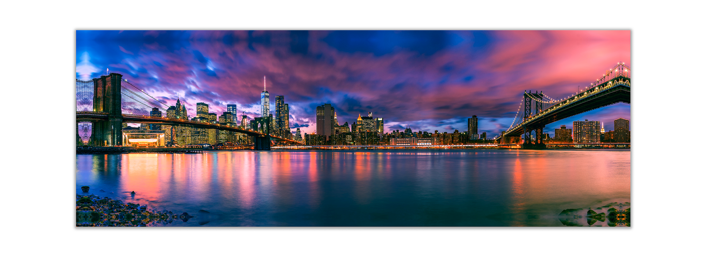 Wandbild Der East River und die Brooklyn Bridge – NY
