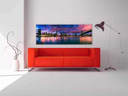 Wandbild Der East River und die Brooklyn Bridge – NY