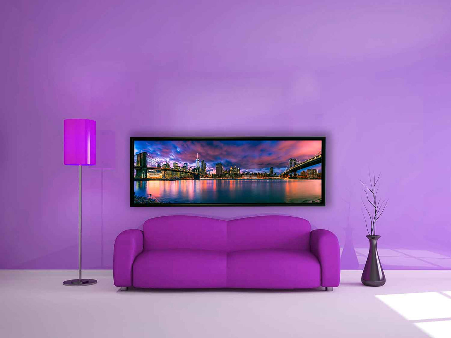 Wandbild Der East River und die Brooklyn Bridge – NY