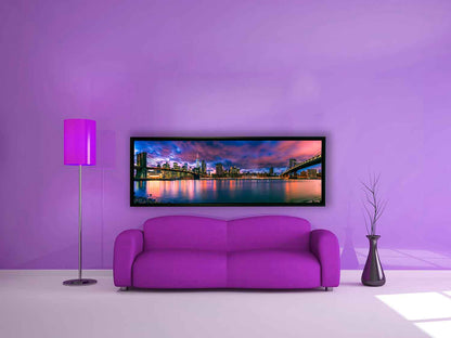 Wandbild Der East River und die Brooklyn Bridge – NY