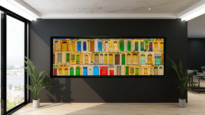 Maltesische Türen Leinwand - Abstrakte Minimalismus Kunst - Große Wanddekoration
