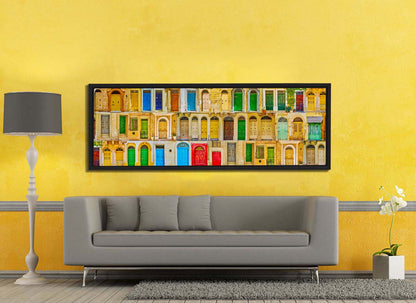 Maltesische Türen Leinwand - Abstrakte Minimalismus Kunst - Große Wanddekoration