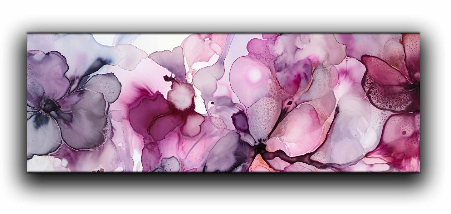 Wandbild Aquarell Magenta 183 cm x 61 cm