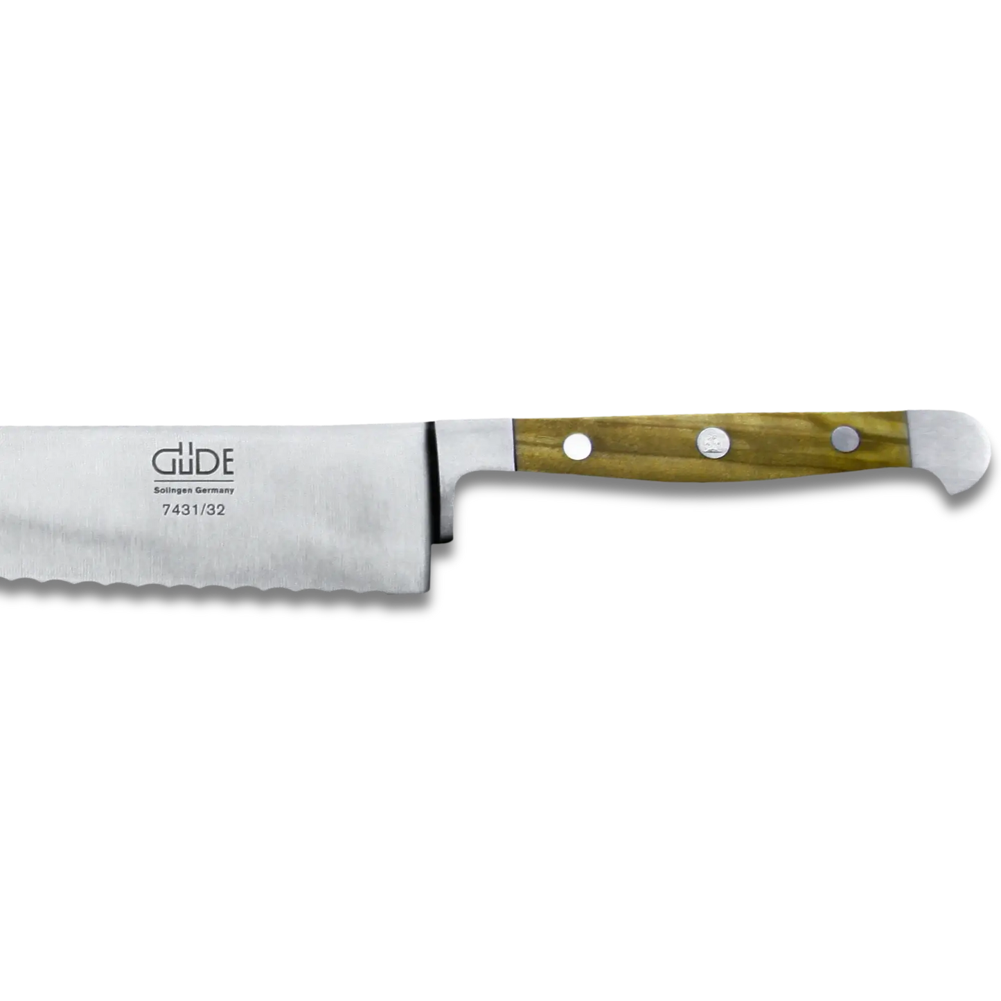 ALPHA OLIVE | Brotmesser Franz Dude 12.5" Rechtshänderversion | Geschmiedeter Stahl / Olivenholzgriff