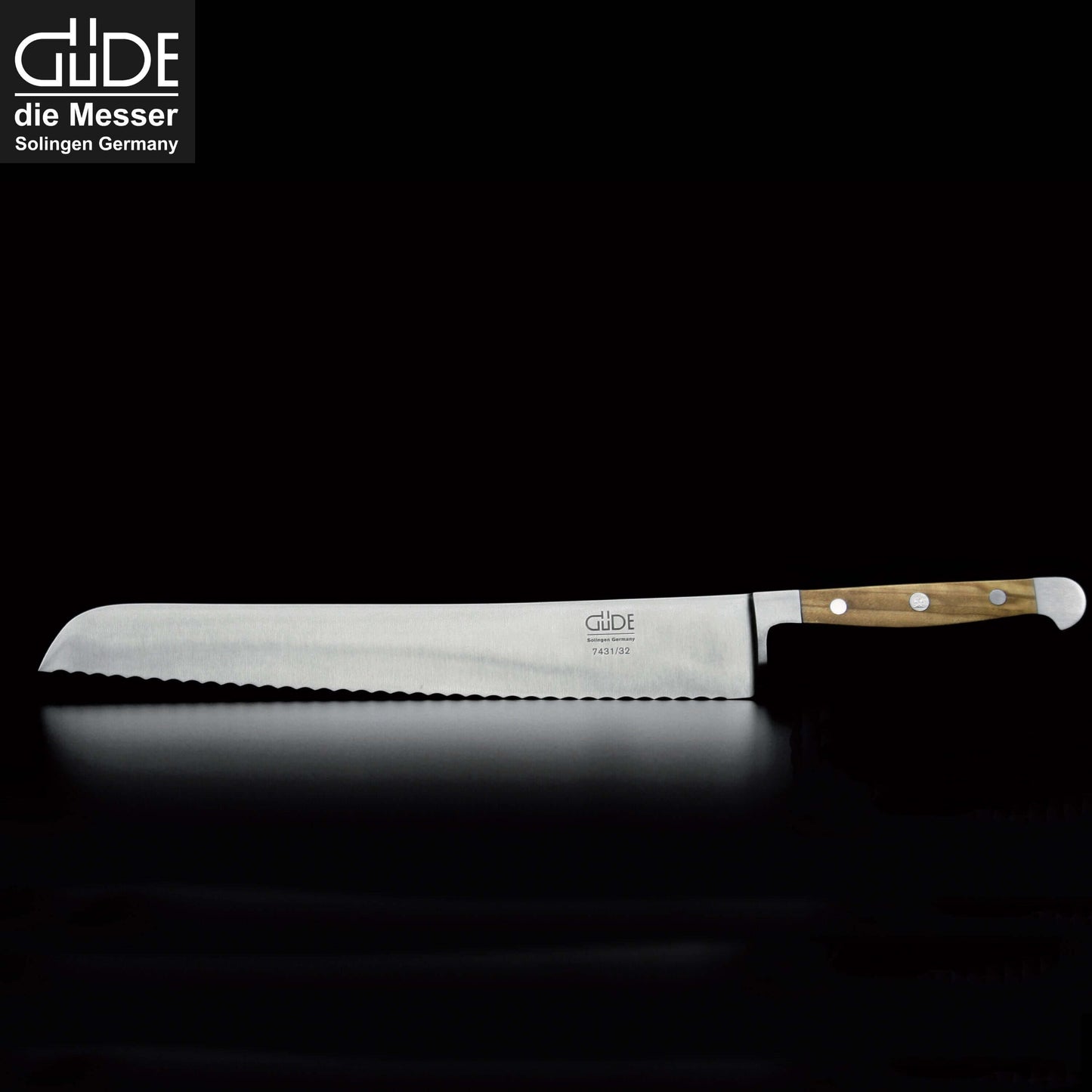 ALPHA OLIVE | Brotmesser Franz Dude 12.5" Rechtshänderversion | Geschmiedeter Stahl / Olivenholzgriff