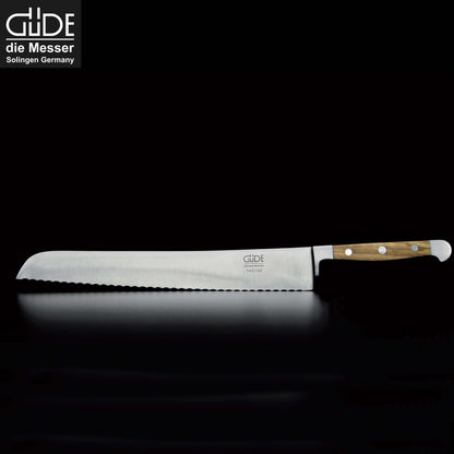 ALPHA OLIVE | Brotmesser Franz Dude 12.5" Rechtshänderversion | Geschmiedeter Stahl / Olivenholzgriff