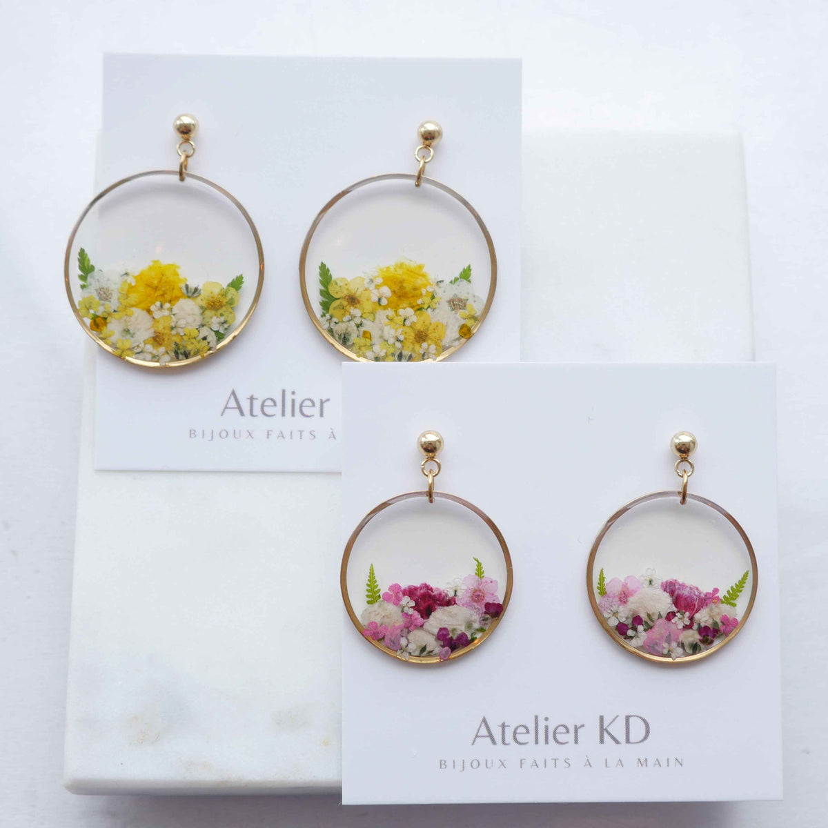 Boucles d’oreilles bouquet - rond