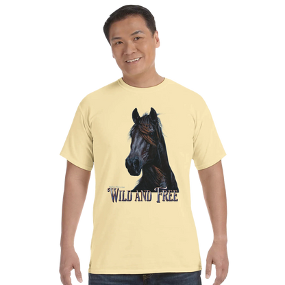 Wild and Free Comfort Colors Unisex T-Shirt – 100 % Baumwolle