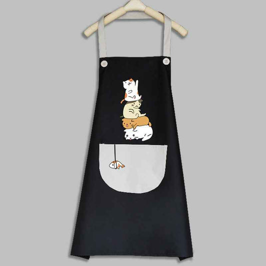 Cute Japanese Female Korean Version Home Adult Kitchen Water And Oil Working Man