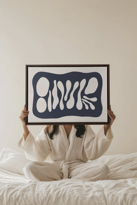 ONDE CRÉATIVE, Kunstwerk auf gespannter Leinwand