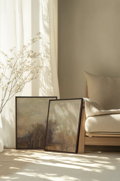 SILENT SEASON DUO (2 Oeuvres sur toile étirée)