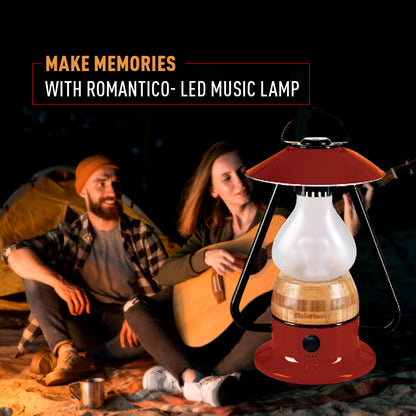 TRU De-LIGHT ROMANTICO LED All-in-One Lampe, wiederaufladbar, Bluetooth-Musiklautsprecher – FEUERROT / GELB / AQUABLAU / GRÜN / SCHWARZ