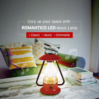 TRU De-LIGHT ROMANTICO LED All-in-One Lampe, wiederaufladbar, Bluetooth-Musiklautsprecher – FEUERROT / GELB / AQUABLAU / GRÜN / SCHWARZ