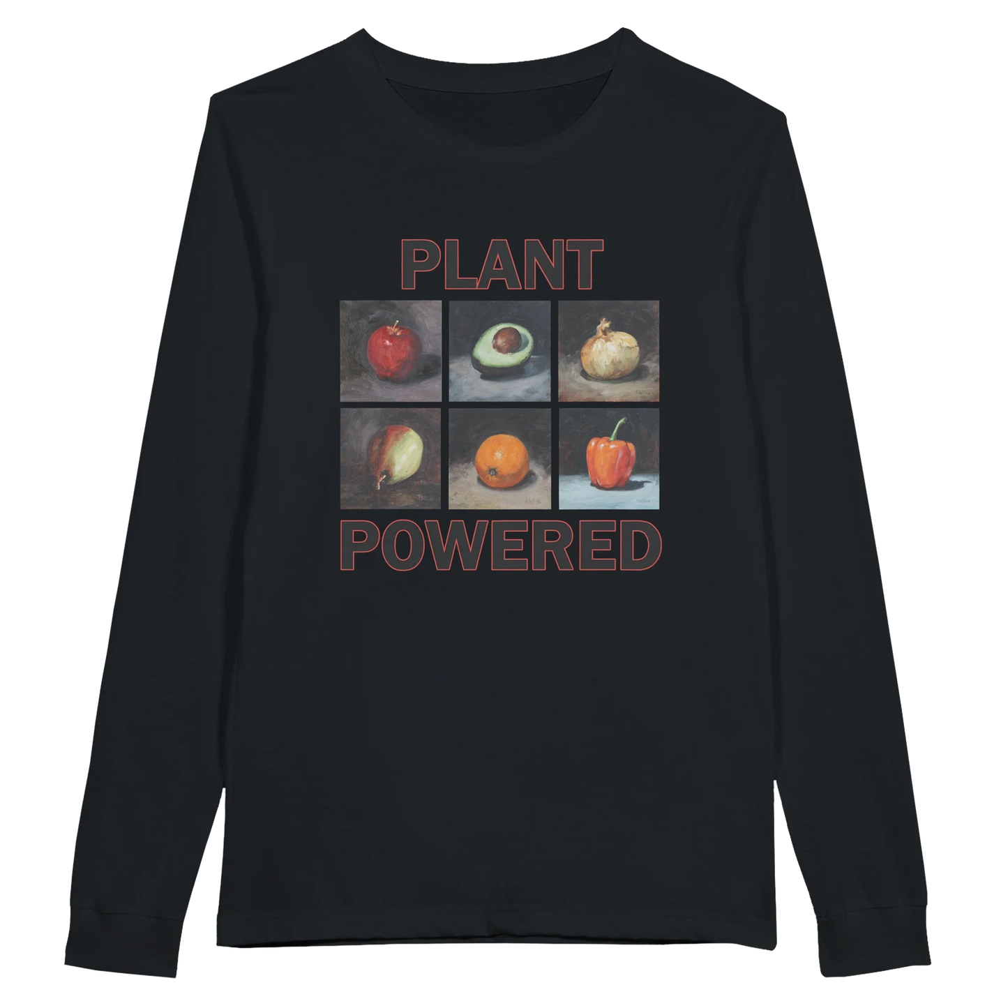 Pflanzenbasierte Langarm-T-Shirt – Bequemes Baumwoll-T-Shirt