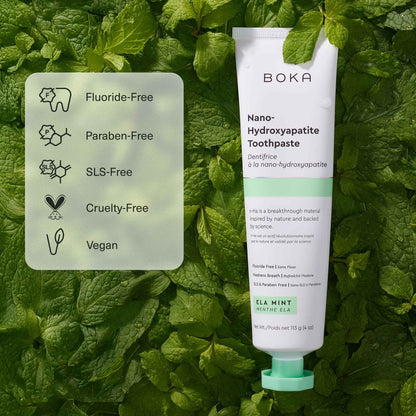 Boka Fluoride Free Toothpaste, Nano Hydroxyapatite Toothpaste, Appropriate for Sensitive Teeth - for Adult Oral Care - Ela Mint Flavor, 1.3 Fl Oz 2Pk US Manufactured 🍁 All In One Marketplace Canada