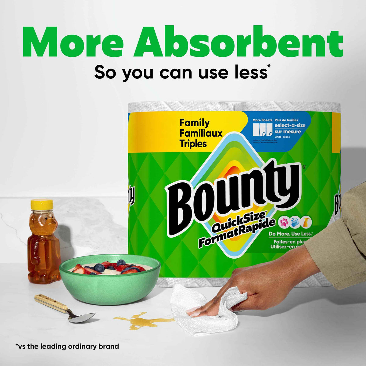 Bounty Paper Towels Quick-Size, White, 8 Family Triple Rolls = 27 Regular Rolls 🍁 All In One Marketplace Canada
