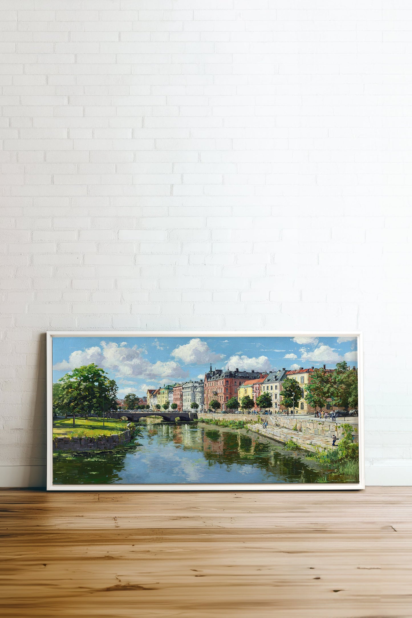 NÖRDLICHE STILLE, Kunstwerk auf gespannter Leinwand