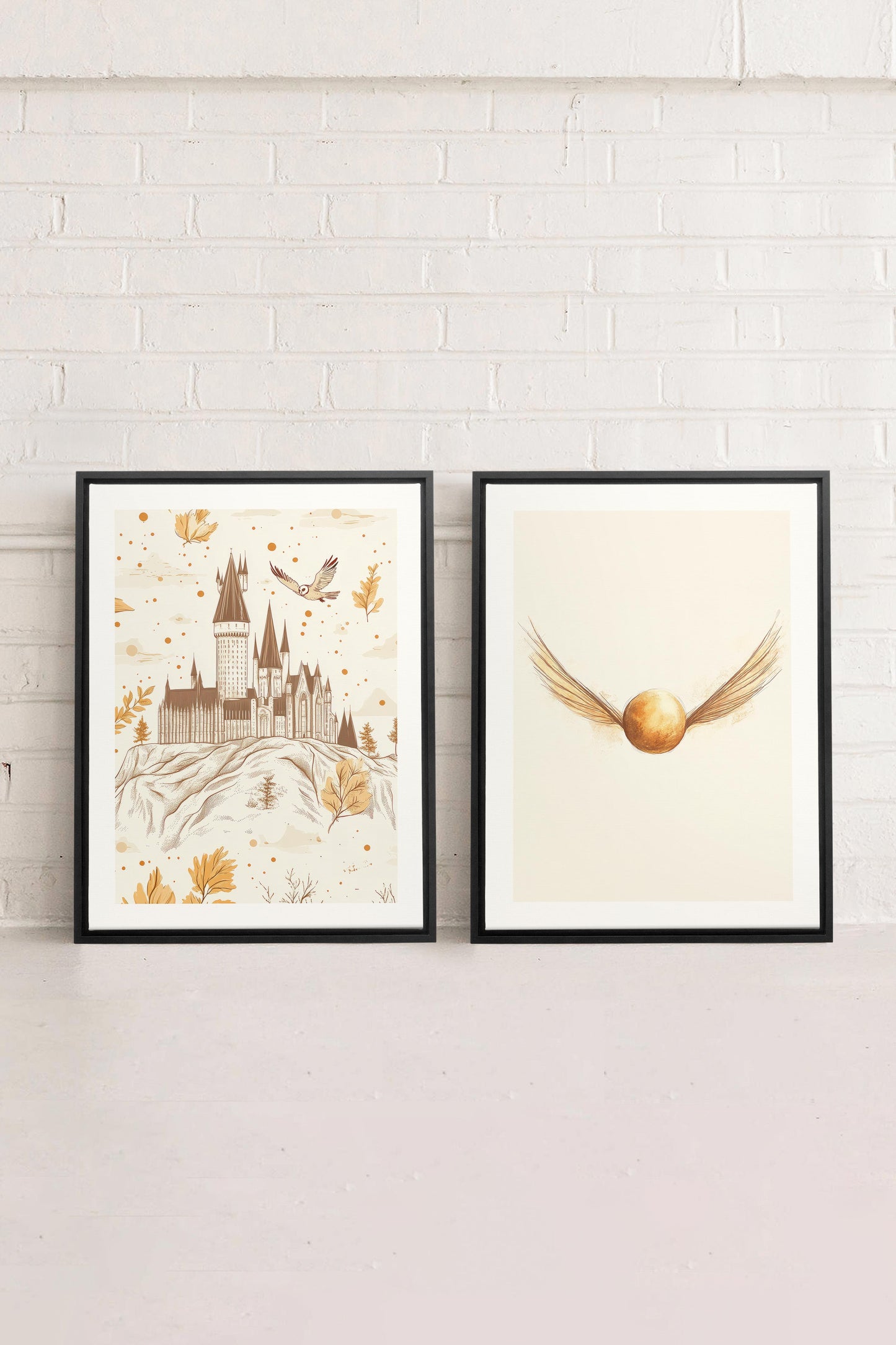 GOLDEN WINGS DUO (2 Streckleinwandbilder)