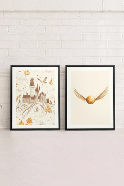 GOLDEN WINGS DUO (2 Streckleinwandbilder)