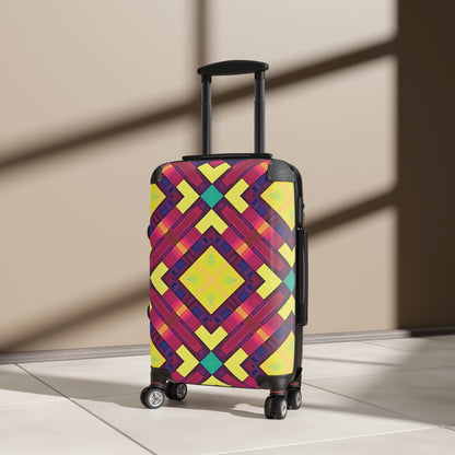 Bunter geometrischer Handgepäckkoffer — Lebendiger Kaleidoskop-Reisekoffer
