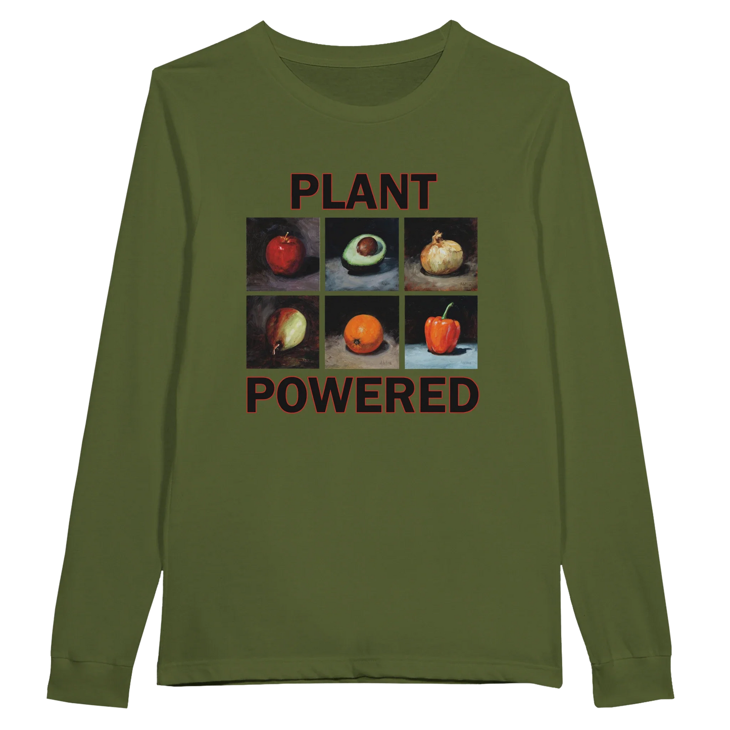 Pflanzenbasierte Langarm-T-Shirt – Bequemes Baumwoll-T-Shirt