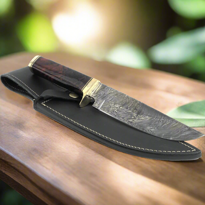 Haruto-II Bowie-Messer 7,5 Zoll mit Original-Lederscheide
