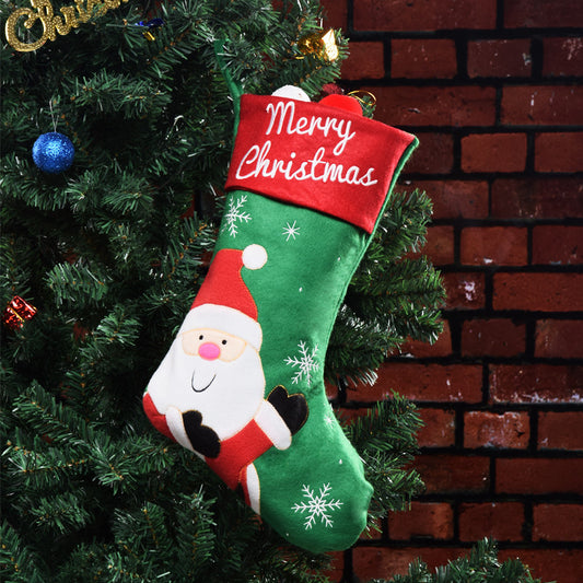 Christmas Stocking Pendant – Elk & Santa Hanging Decoration