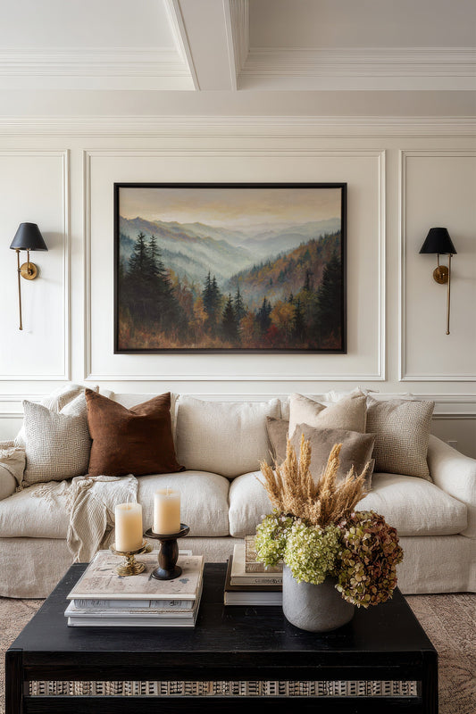 MOUNTAIN MORNING II, Werk auf gespannter Leinwand