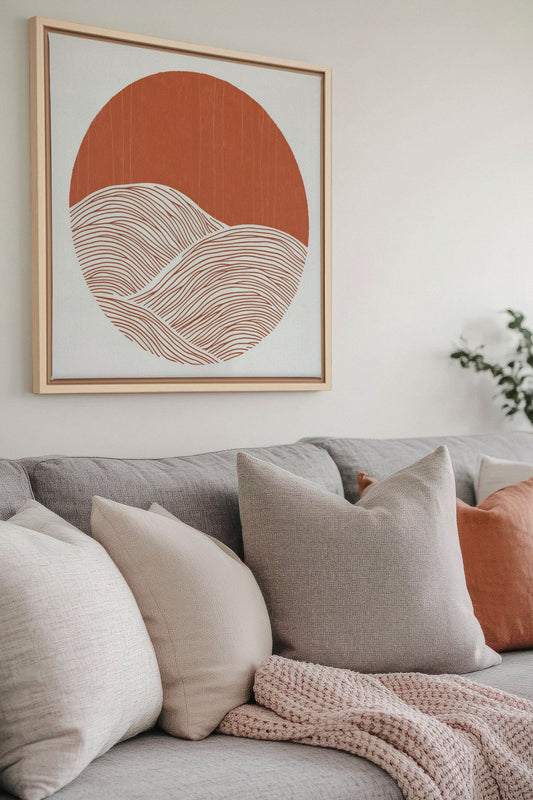 EARTH WAVES, Werk auf gespannter Leinwand