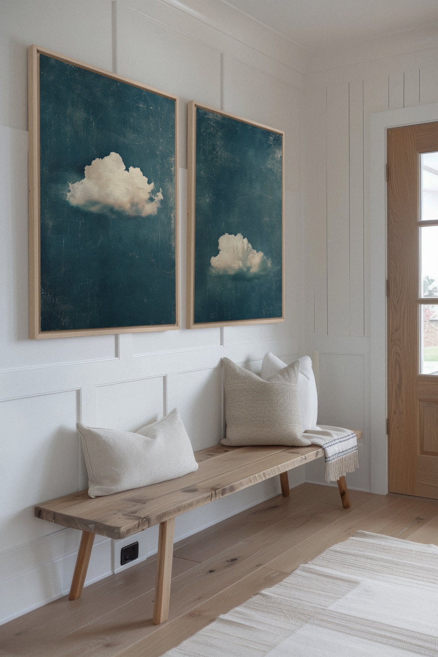TWILIGHT BLUE SET (2 Werke auf Leinwand auf Keilrahmen)
