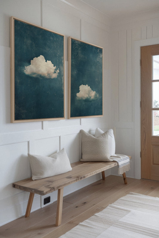 TWILIGHT BLUE SET (2 Werke auf Leinwand auf Keilrahmen)
