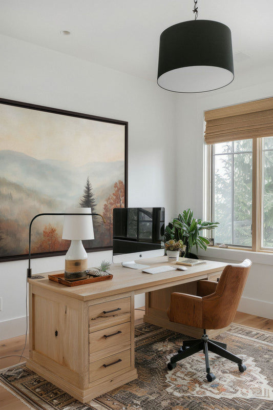 BERGMORGEN, Werk auf gespannter Leinwand