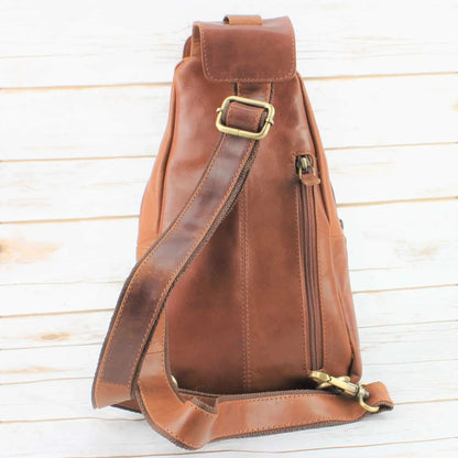 Premium Leather Sling Bag | Backpack | Crossbody Messenger Bag