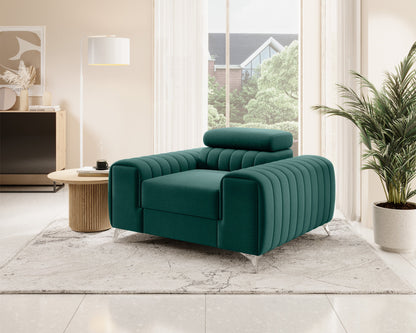 Laurence Modern Akzentstuhl – Tealgrün