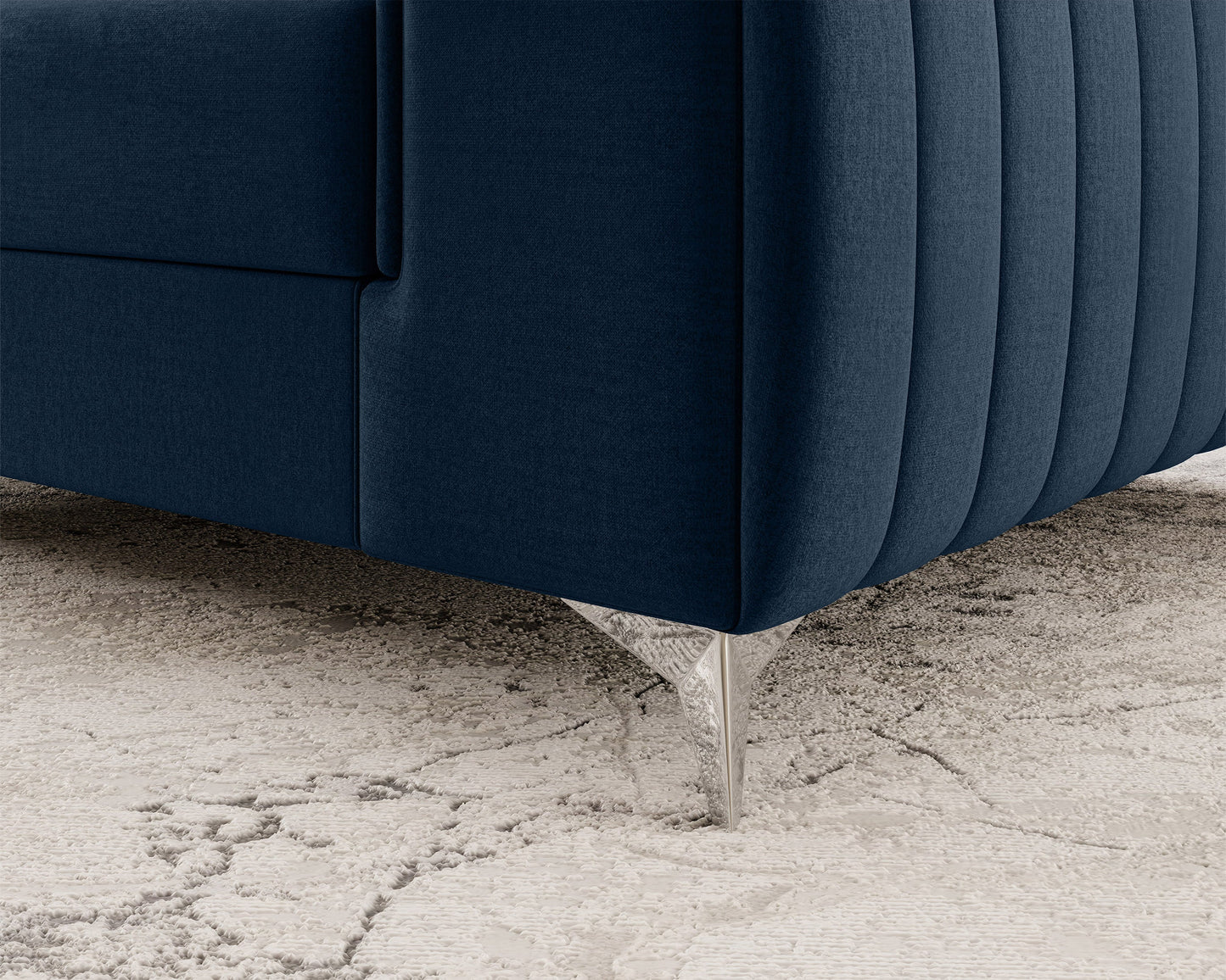 Laurence Moderner Akzentstuhl – Marineblau