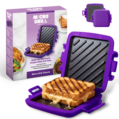 Micro Grill Classic™ Toastie Maker, Mikrowellen-Grill, Sandwich-Toaster, 3-Minuten-Grilled-Cheese, knusprig, Panini-Presse, spülmaschinenfest, Büro, Zuhause, Reisen & Studentenwohnheime